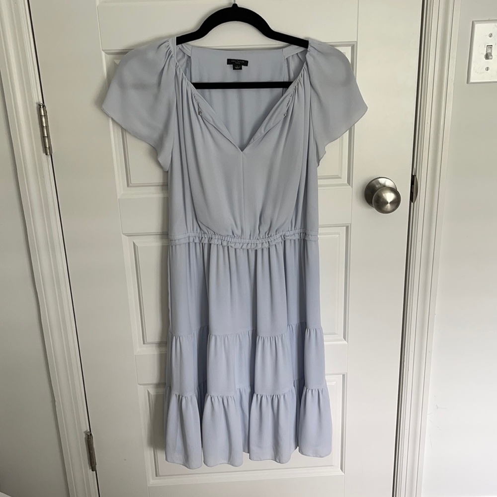 Ann Taylor Blue Short Sleeve Dress
